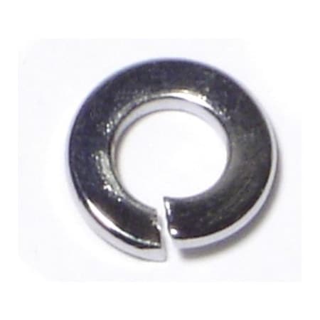 Midwest Fastener Split Lock Washer, For Screw Size #14 Steel, Chrome Plated Finish, 10 PK 74366